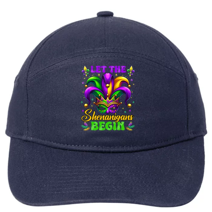 Let The Shenanigans Begin Mardi Gras 7-Panel Snapback Hat