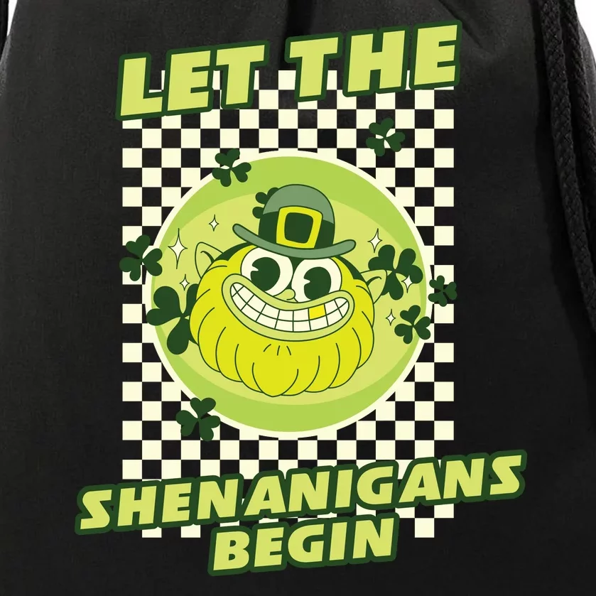 Let The Shenanigans Begin St Patricks Day Outfit Drawstring Bag