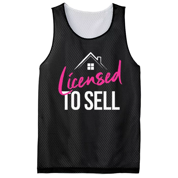 Licensed to Sell Realtor Funny Real Estate Agent Mesh Reversible Basketball Jersey Tank