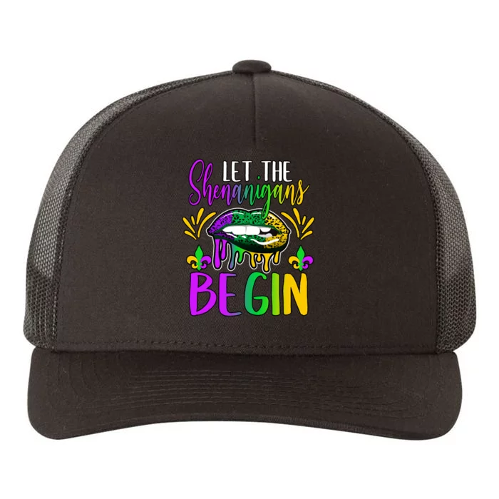 Let The Shenanigans Begin Mardi Gras Yupoong Adult 5-Panel Trucker Hat