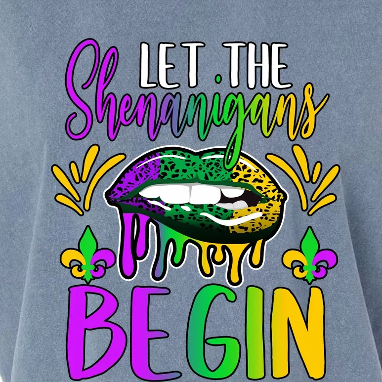 Let The Shenanigans Begin Mardi Gras Garment-Dyed Women's Muscle Tee