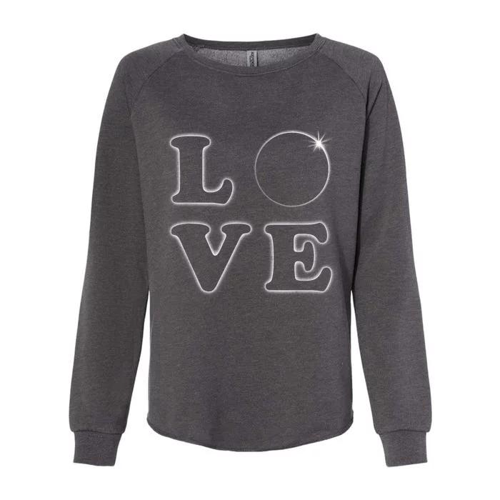 Love Total Solar Eclipse 04.08.2024 Totality Womens California Wash Sweatshirt