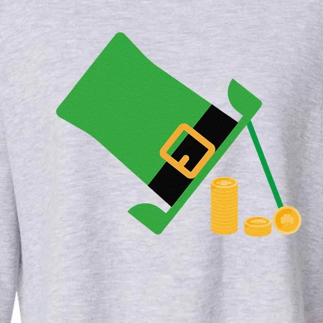 Leprechaun Trap St Patricks Day Funny Irish March 17 Cropped Pullover Crew