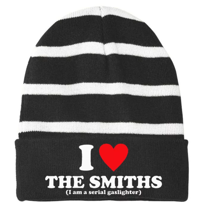 Love The Smiths Apparel Striped Beanie with Solid Band