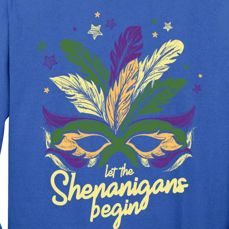 Let The Shenanigan Begin Masquerade Mardi Gras Meaningful Gift Tall Long Sleeve T-Shirt