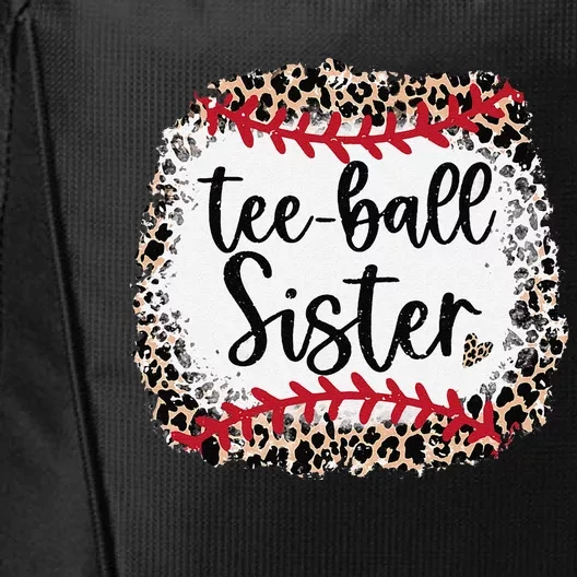 Leopard Teeball Sister Tball Mom MotherS Day City Backpack