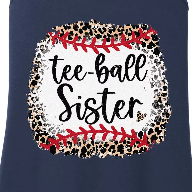 Leopard Teeball Sister Tball Mom MotherS Day Ladies Essential Tank