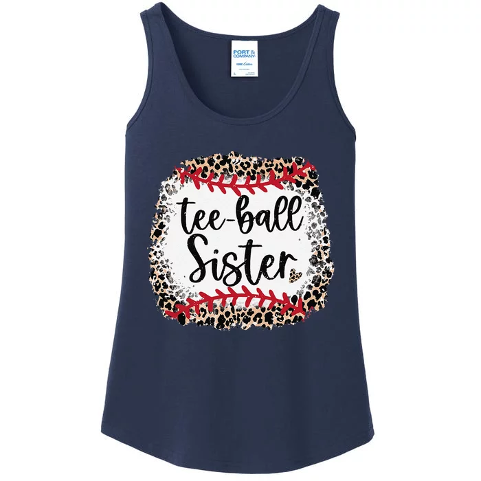 Leopard Teeball Sister Tball Mom MotherS Day Ladies Essential Tank