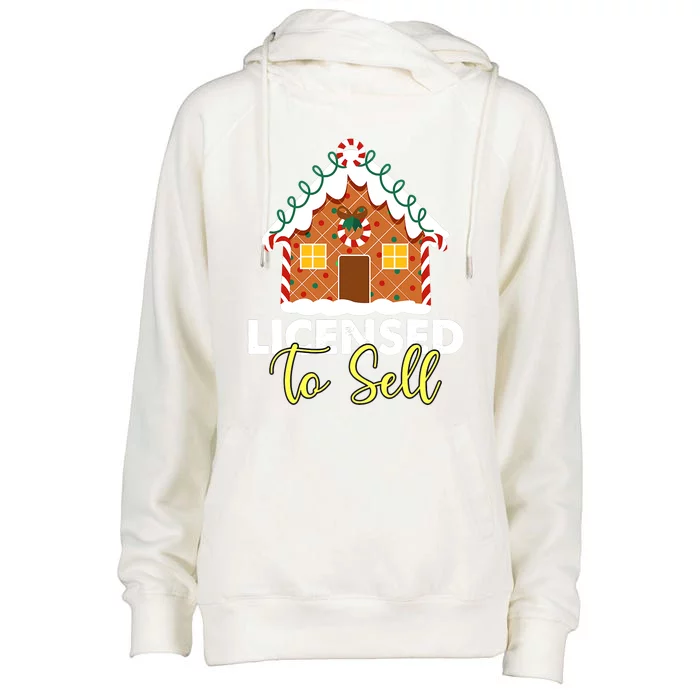 Licensed To Sell Realtor Christmas Funny Favorite Realtor Womens Funnel Neck Pullover Hood