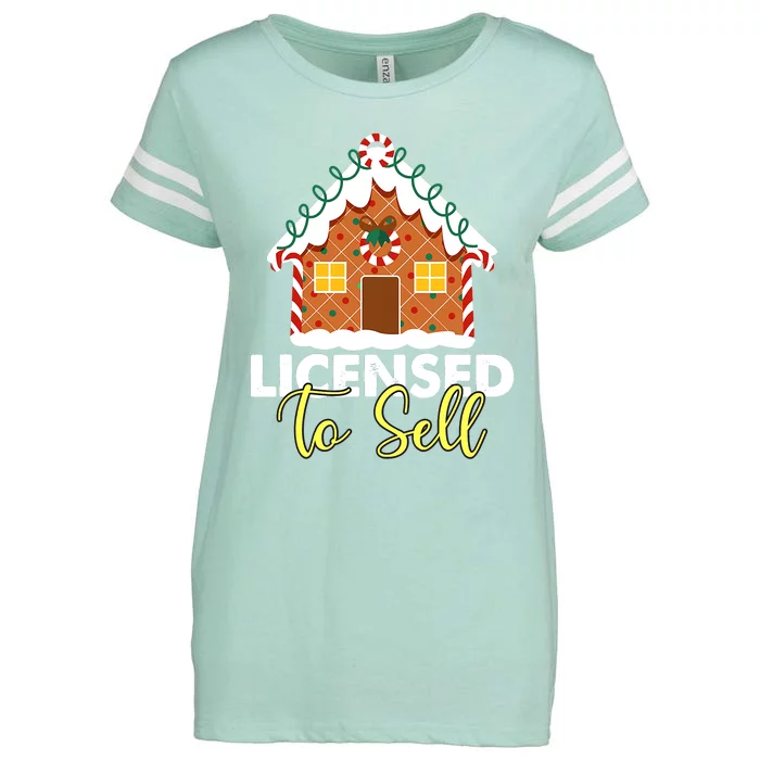 Licensed To Sell Realtor Christmas Funny Favorite Realtor Enza Ladies Jersey Football T-Shirt