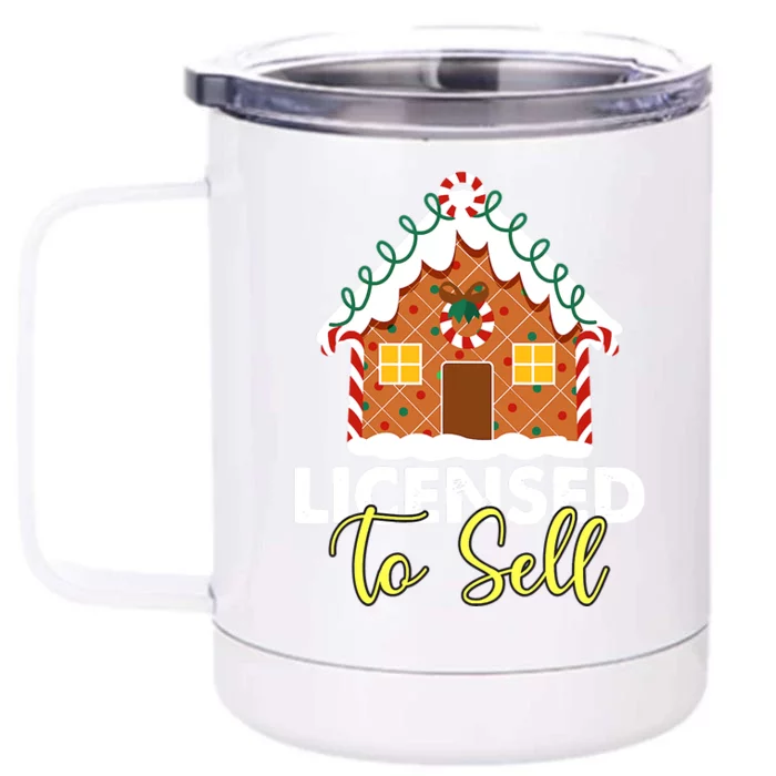 Licensed To Sell Realtor Christmas Funny Favorite Realtor Front & Back 12oz Stainless Steel Tumbler Cup