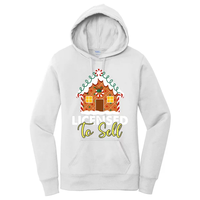 Licensed To Sell Realtor Christmas Funny Favorite Realtor Women's Pullover Hoodie