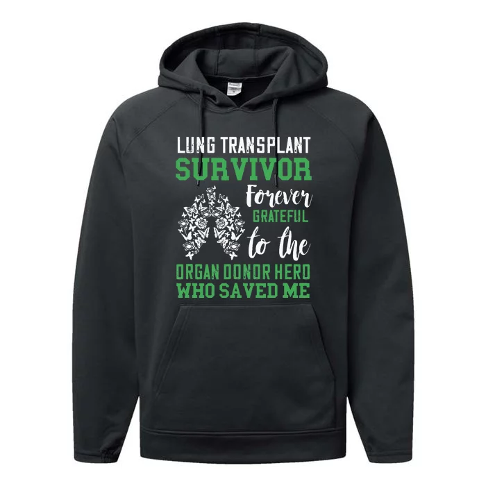 Lung Transplant Survivor Organ Recipient Organ Donor Performance Fleece Hoodie