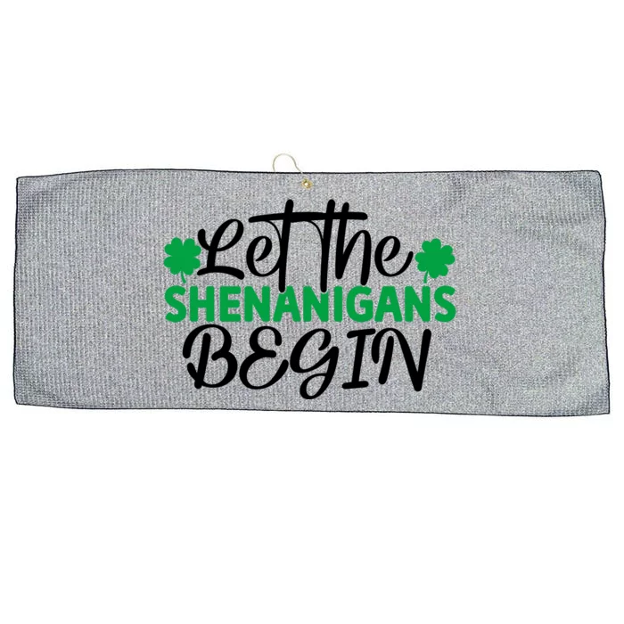 Let The Shenanigans Begin St Patricks Day Large Microfiber Waffle Golf Towel