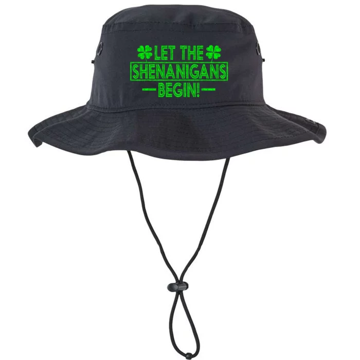 Let The Shenanigans Begin retro Clovers St Patrick's Day Legacy Cool Fit Booney Bucket Hat