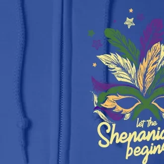 Let The Shenanigan Begin Masquerade Mardi Gras Gift Full Zip Hoodie