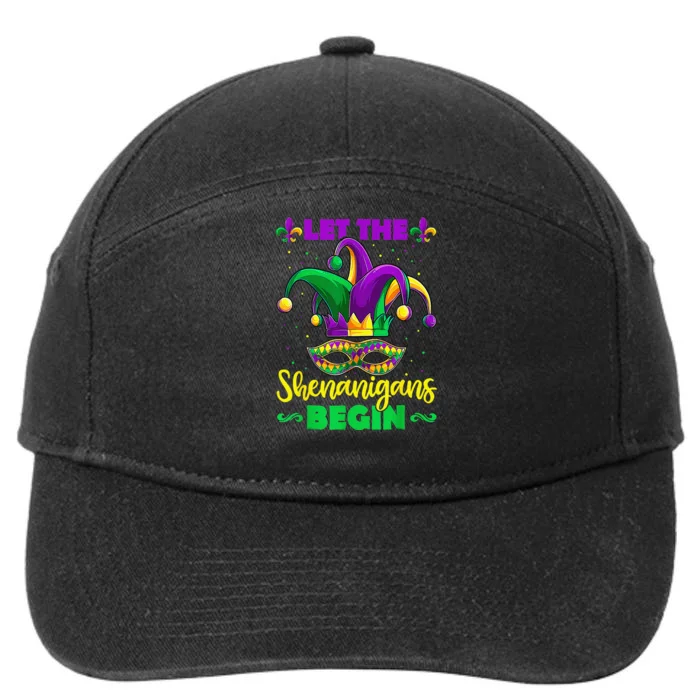 Let The Shenanigans Begin Mardi Gras 7-Panel Snapback Hat