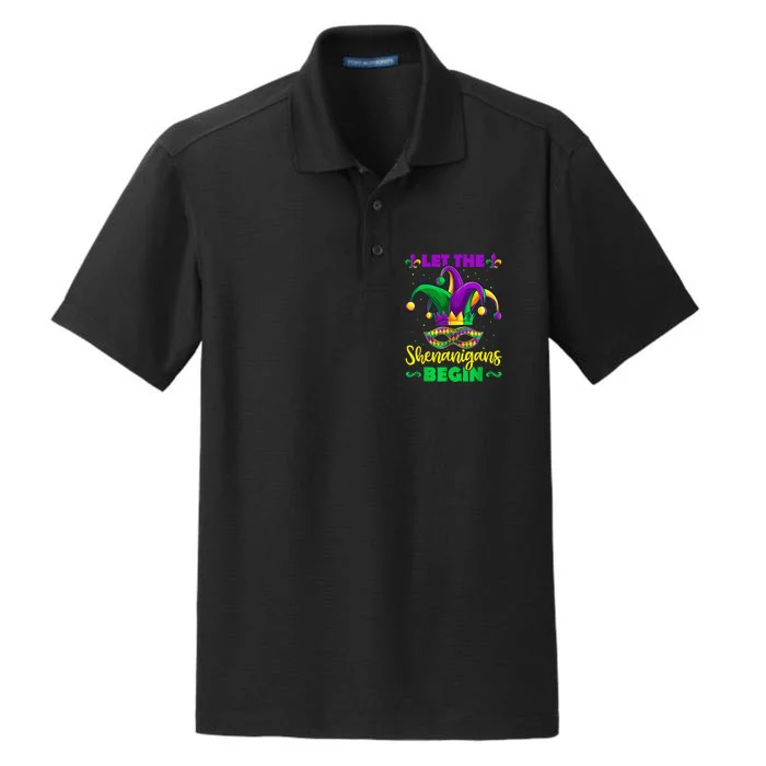 Let The Shenanigans Begin Mardi Gras Dry Zone Grid Performance Polo