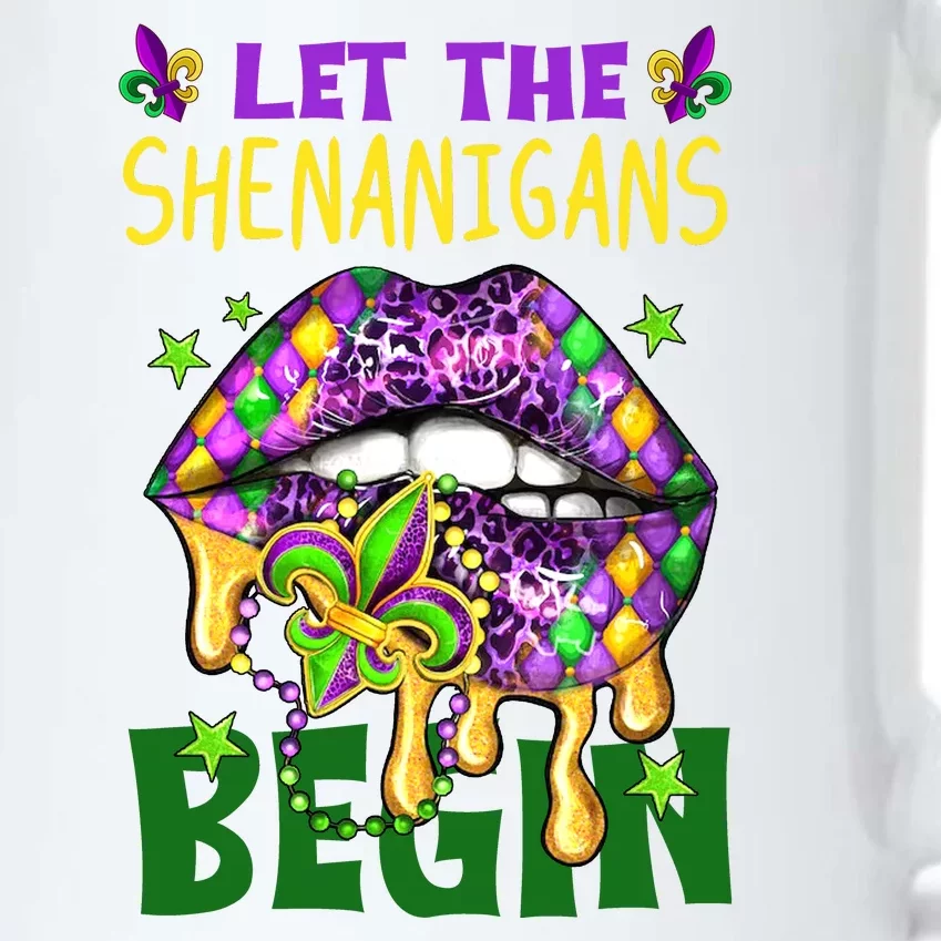 Let The Shenanigans Begin Mardi Gras Lips Black Color Changing Mug