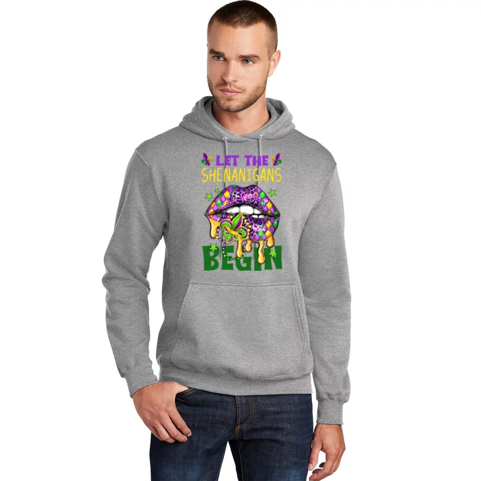 Let The Shenanigans Begin Mardi Gras Lips Hoodie