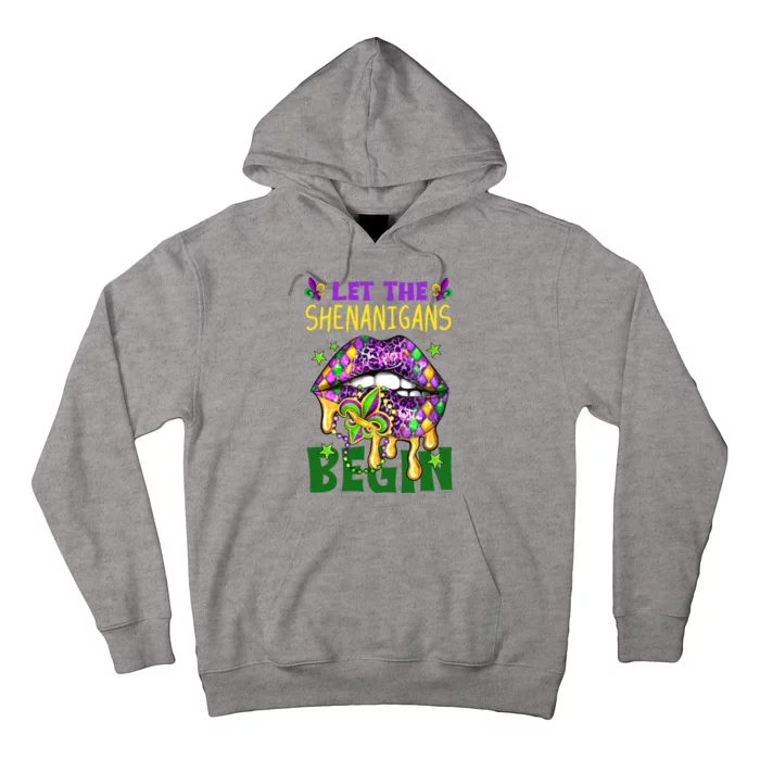 Let The Shenanigans Begin Mardi Gras Lips Hoodie