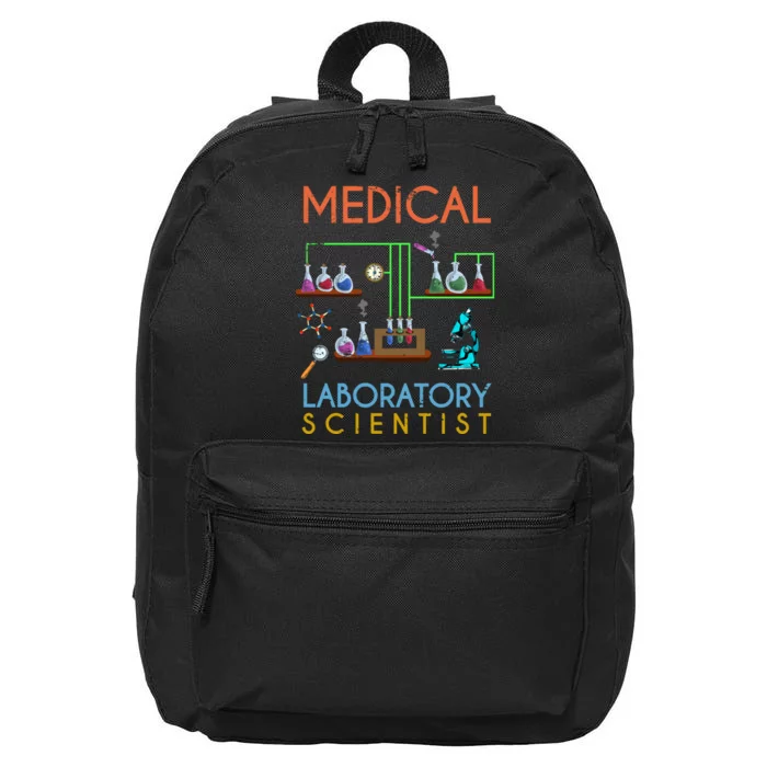 Lab Technologist Science Geek Medical Laboratory Scientist 16 in Basic Backpack