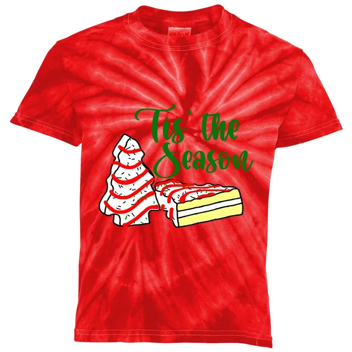 Little Tis' The Season Christmas Tree Cakes Debbie Becky Jen TShirt Kids Tie-Dye T-Shirt