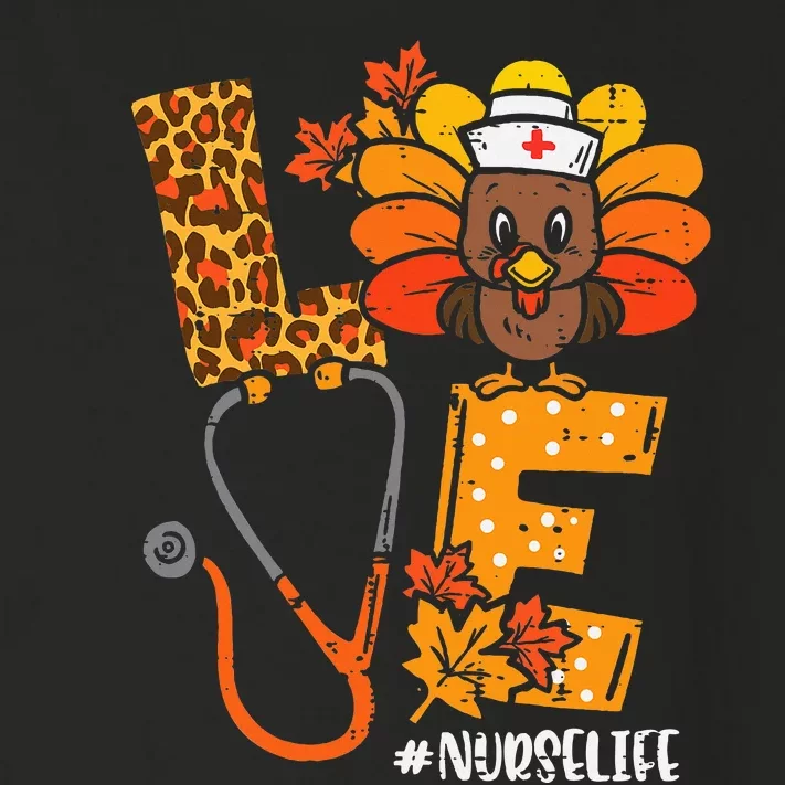 Love Turkey Thanksgiving Nurse Life Fall Toddler Long Sleeve Shirt