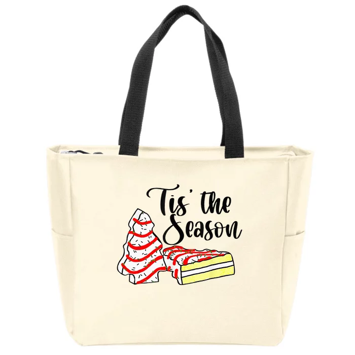 Little Tis The Season Christmas Tree Cakes Debbie Becky Jen Zip Tote Bag