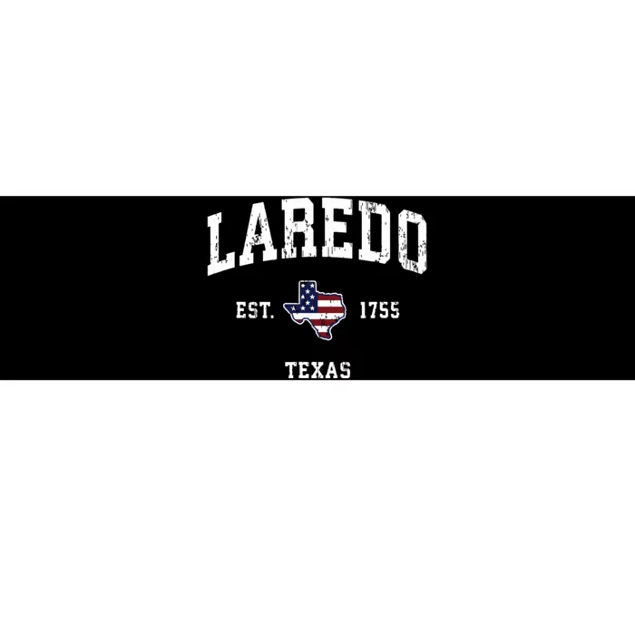 Laredo Texas Tx Vintage American Flag Sports Design Bumper Sticker