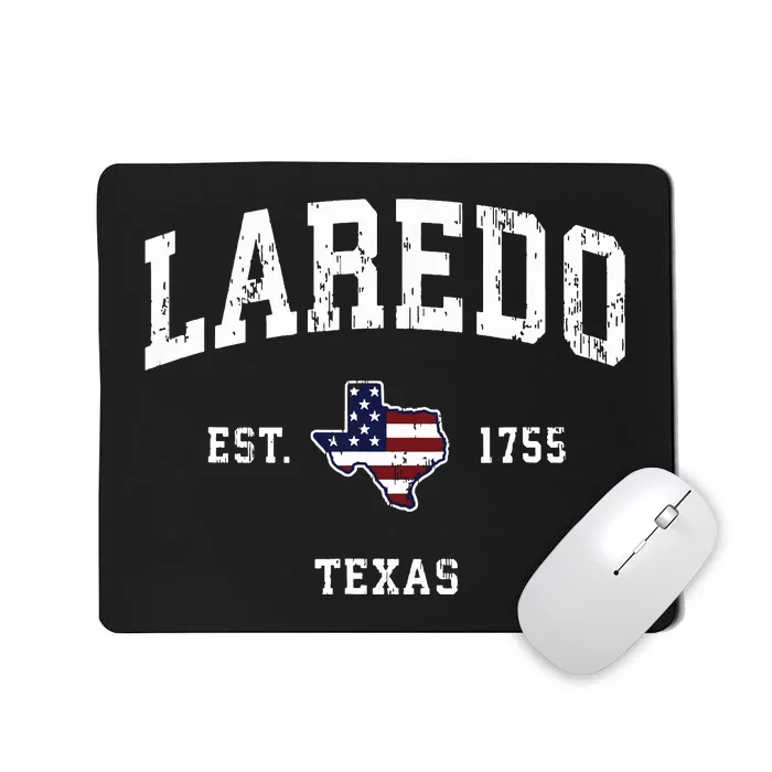 Laredo Texas Tx Vintage American Flag Sports Design Mousepad