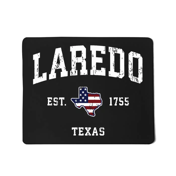 Laredo Texas Tx Vintage American Flag Sports Design Mousepad