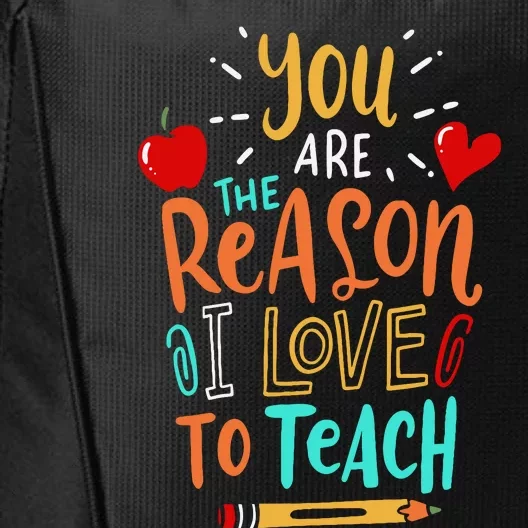 Love To Teach Positive Affirmation Kind Motivational Teacher City Backpack