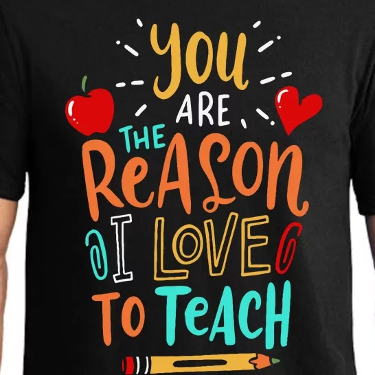 Love To Teach Positive Affirmation Kind Motivational Teacher Pajama Set