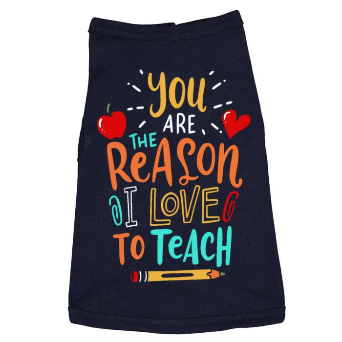 Love To Teach Positive Affirmation Kind Motivational Teacher Doggie Tank