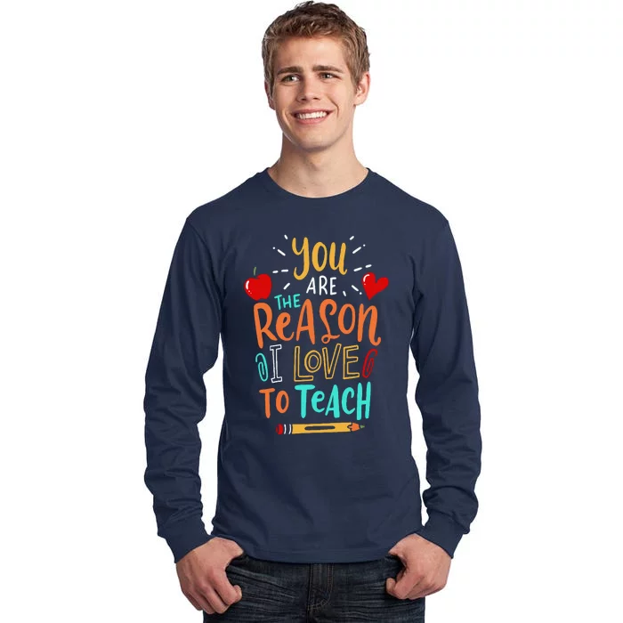 Love To Teach Positive Affirmation Kind Motivational Teacher Tall Long Sleeve T-Shirt