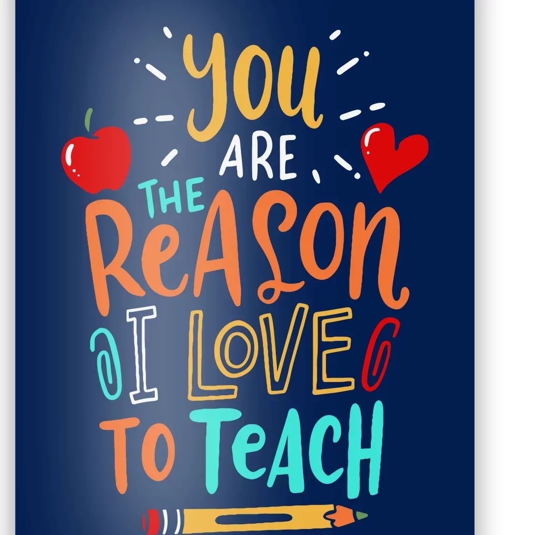 Love To Teach Positive Affirmation Kind Motivational Teacher Poster