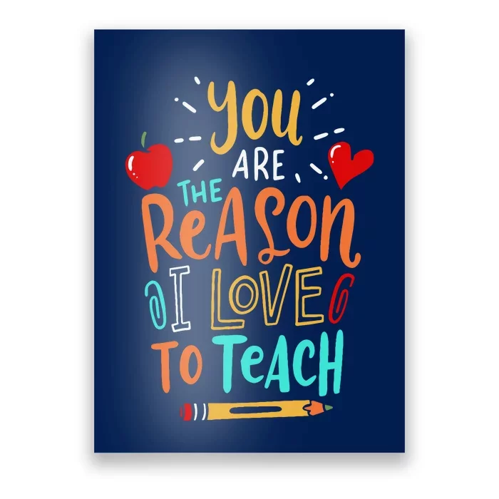 Love To Teach Positive Affirmation Kind Motivational Teacher Poster