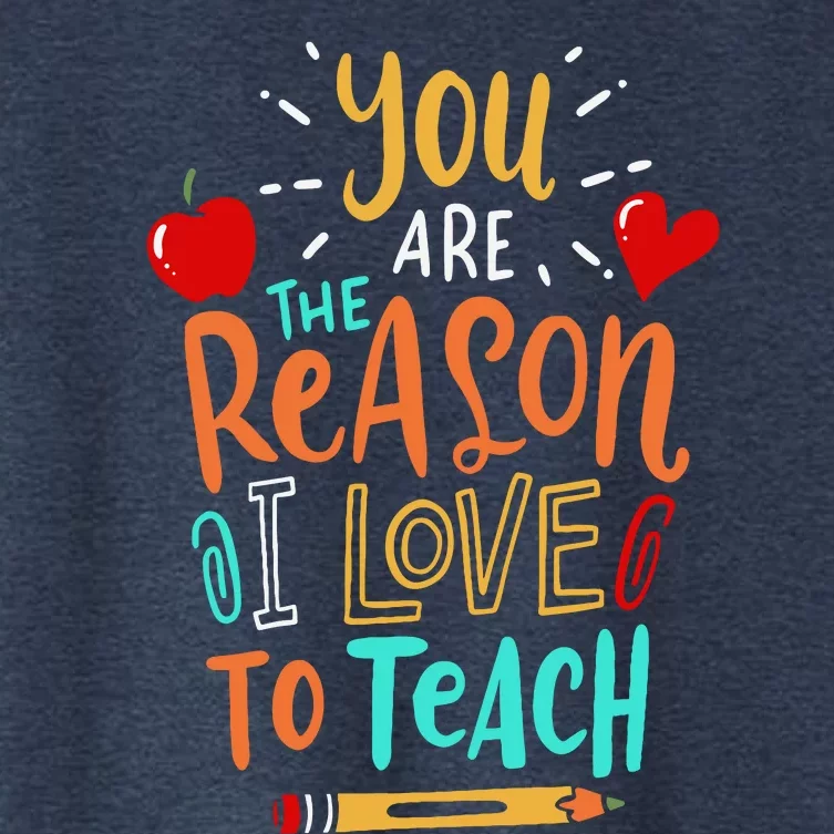 Love To Teach Positive Affirmation Kind Motivational Teacher Women's Crop Top Tee