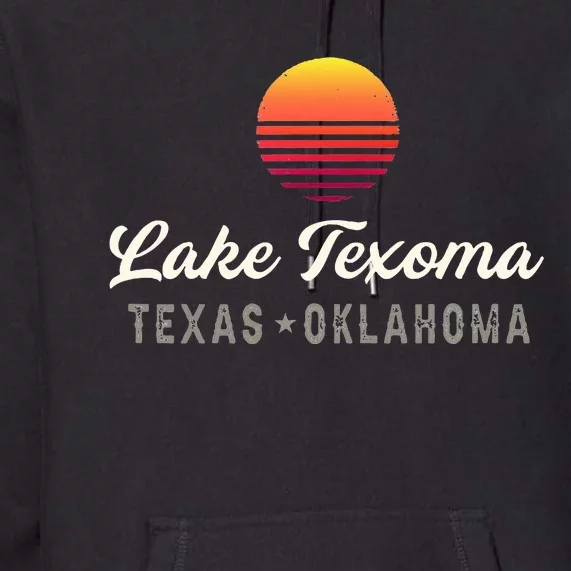 Lake Texoma Texas Oklahoma Bass Fishing Premium Hoodie