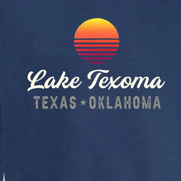 Lake Texoma Texas Oklahoma Bass Fishing Garment-Dyed Sweatshirt