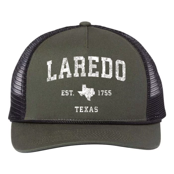 Laredo Texas Tx Vintage Athletic Sports Retro Rope Trucker Hat Cap