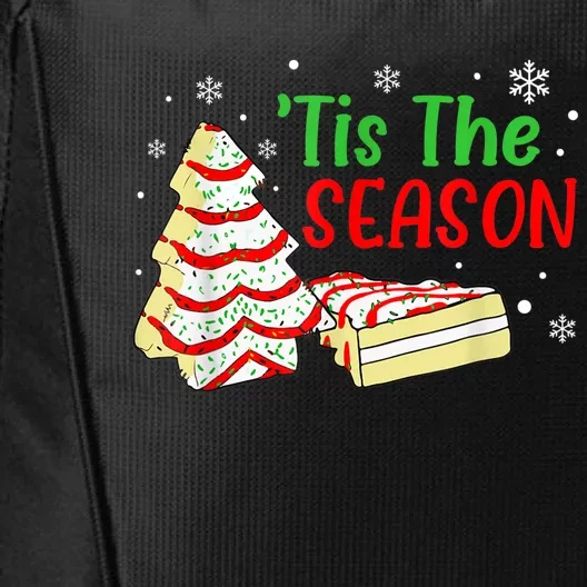 Little Tis' The Season Christmas Tree Cakes Debbie Funny City Backpack