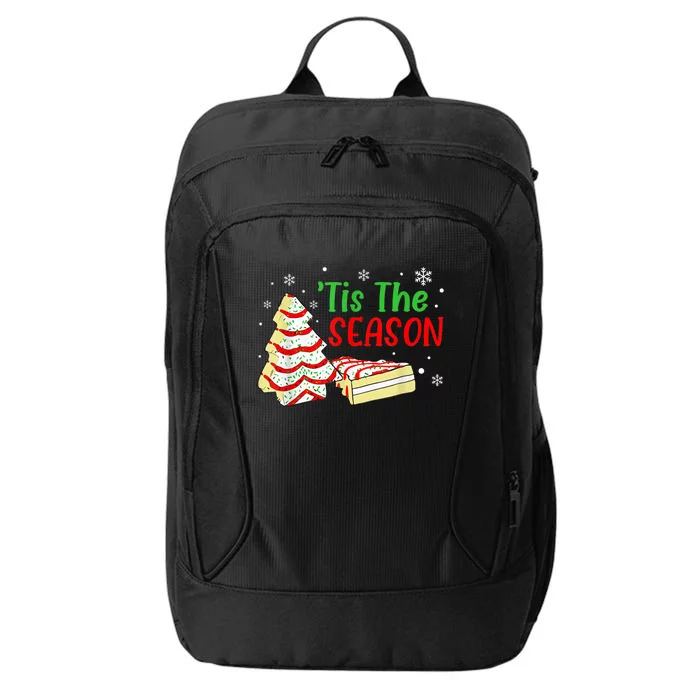 Little Tis' The Season Christmas Tree Cakes Debbie Funny City Backpack