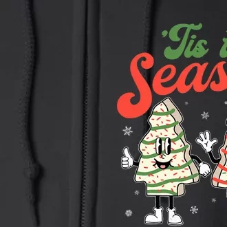 Little Tis' The Season Christmas Tree Cakes Debbie Becky Jen Full Zip Hoodie