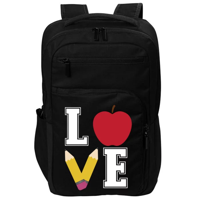 Love Teaching Teacher Life Apple Teacher Appreciation Meaningful Gift Impact Tech Backpack