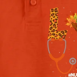 Love Turkey Thanksgiving Nurse Life Leopard Fall Scrub Cool Gift Dry Zone Grid Performance Polo