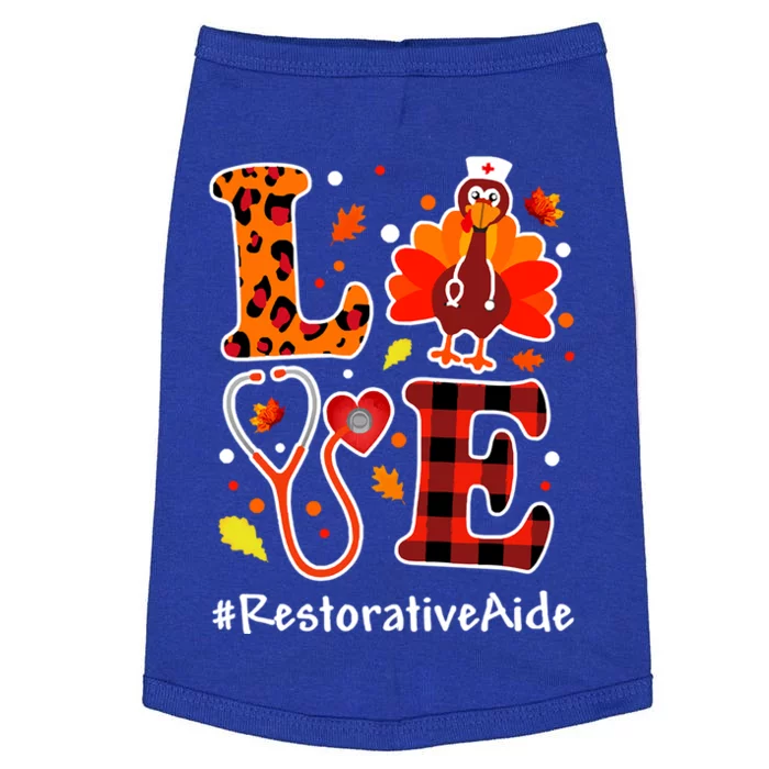 Love Turkey Thanksgiving Restorative Aide Fall Leopard Plaid Gift Doggie Tank