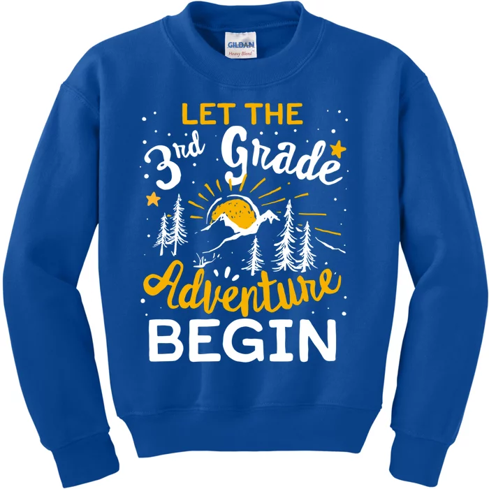 Let The Third Grade Adventure Begin Teacher Back To School Gift Kids Sweatshirt