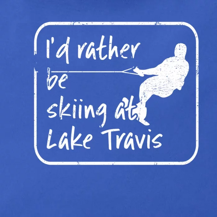 Lake Travis Texas Id Rather Be Water Skiing Cute Gift Zip Tote Bag